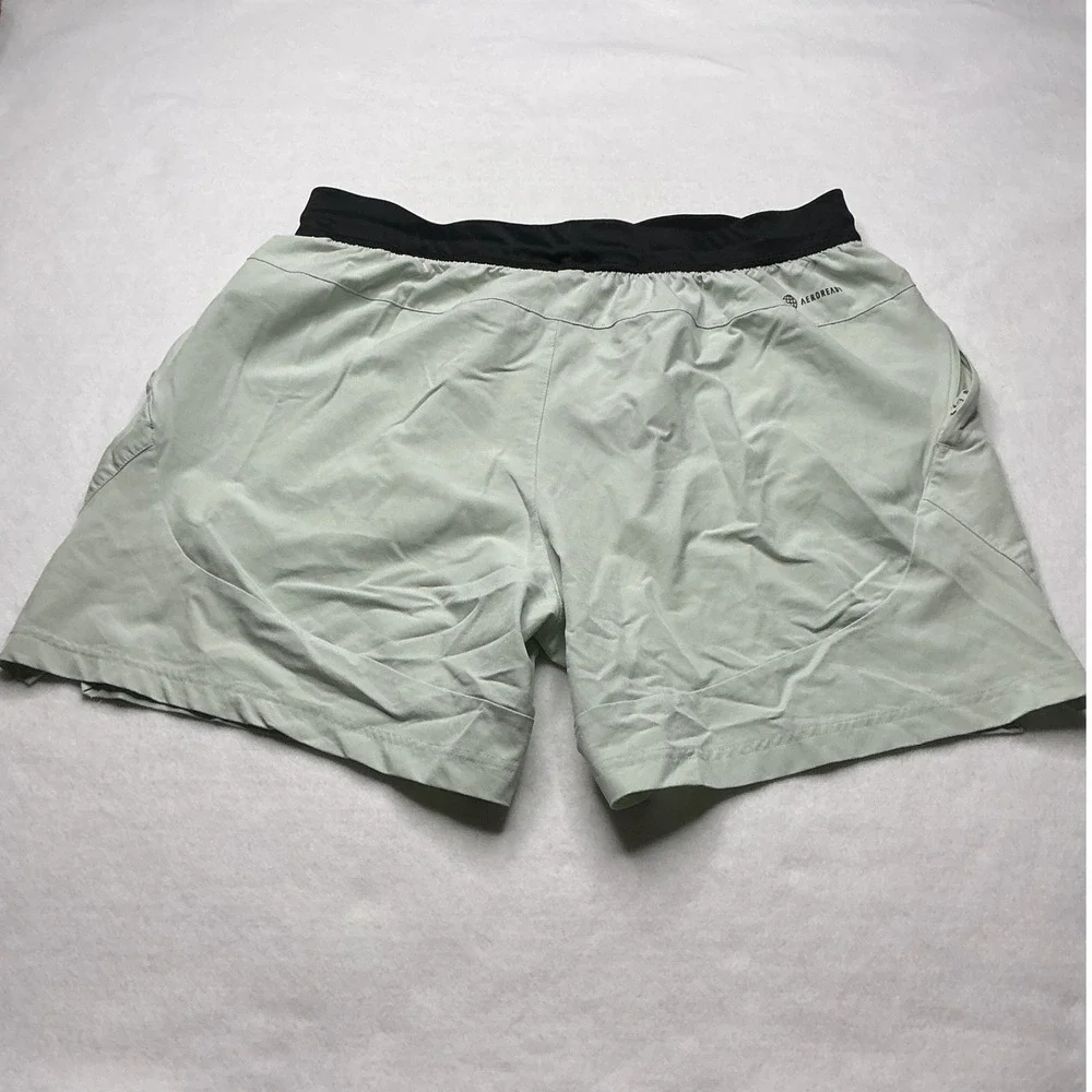 Adidas Mens Aeroready Athletic Shorts Sage Green Large